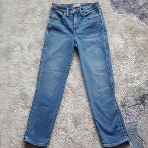 Madewell Stovepipe Jeans Ashwell Wash Straight Leg Blue Jeans